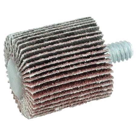 Weiler 1" x 1" x 80AO Coated Abrasive Flap Wheel, 1/4-20 Threaded Stem 30746